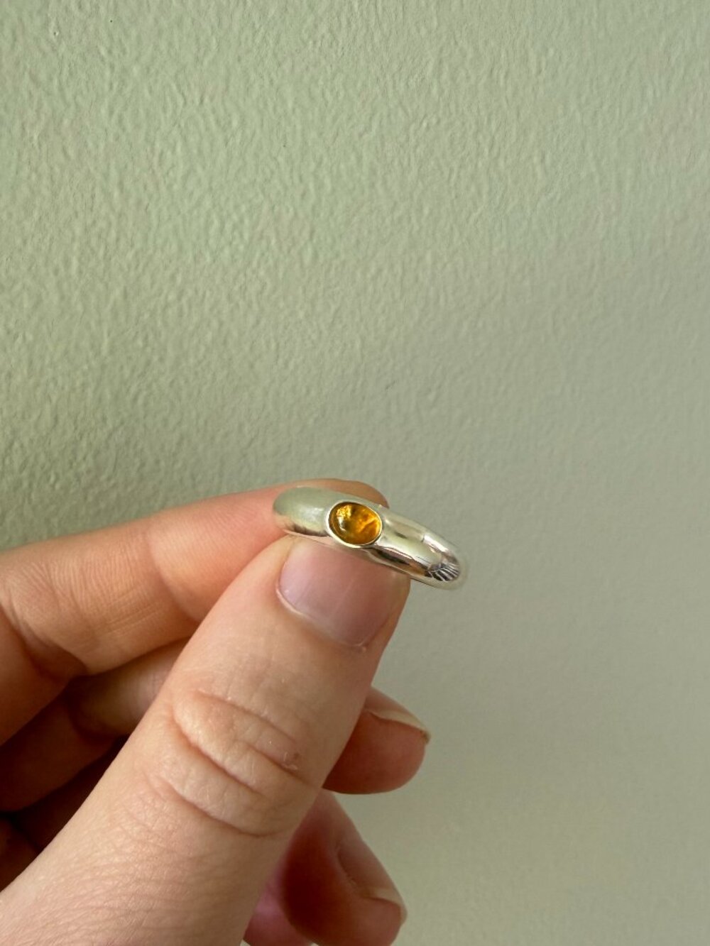 Sote Jewellery Horizon Signet Ring in Citrine